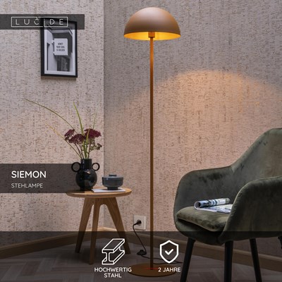 Lucide SIEMON - Stehlampe - Ø 35 cm - 1xE27 - Ockergelb